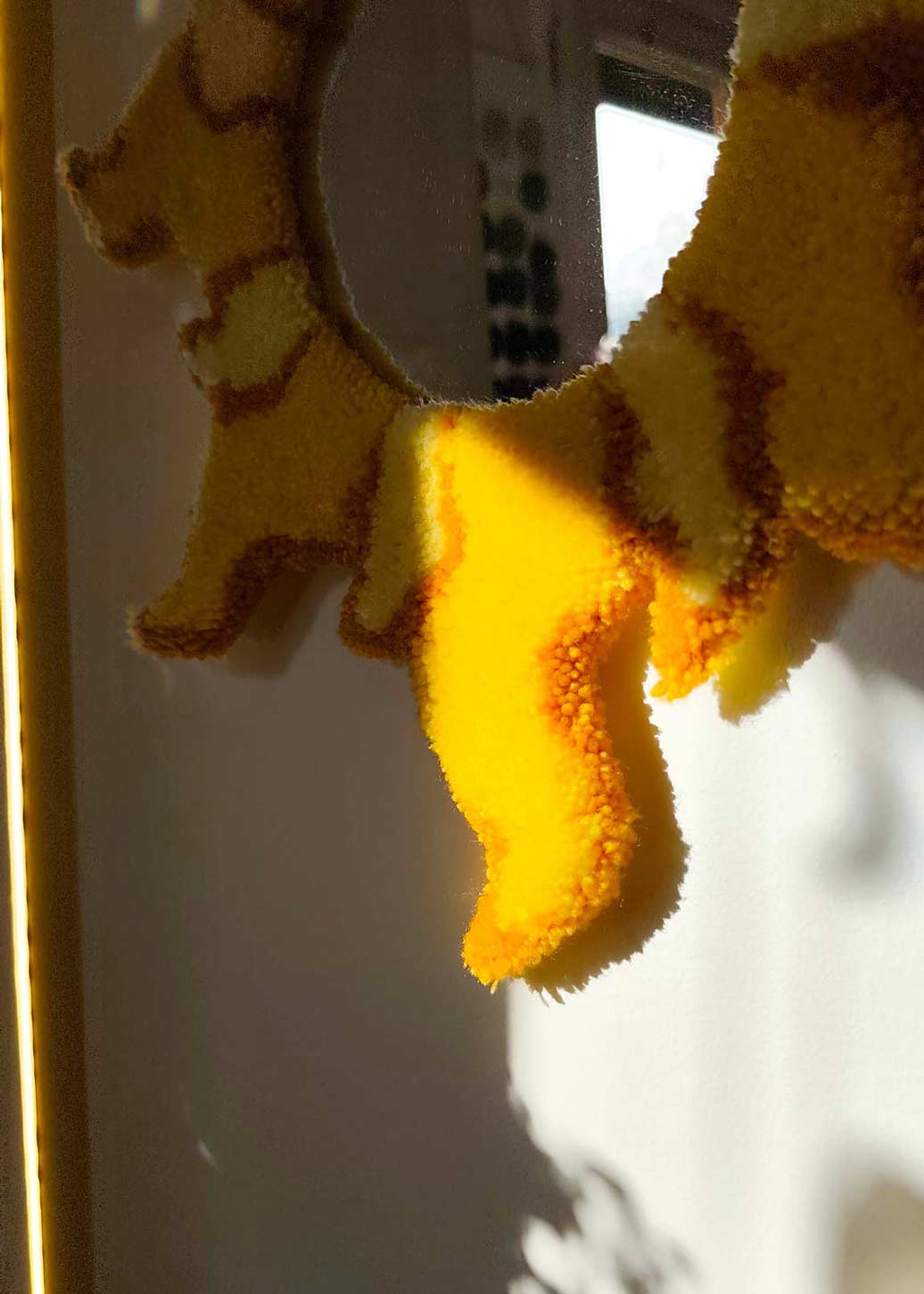 Grand miroir tufté - soleil