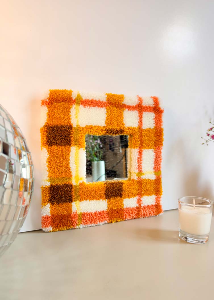 Miroir tufté - madras orange