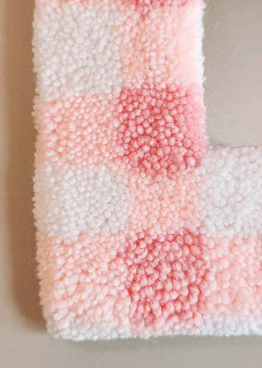 Miroir tufté - vichy rose