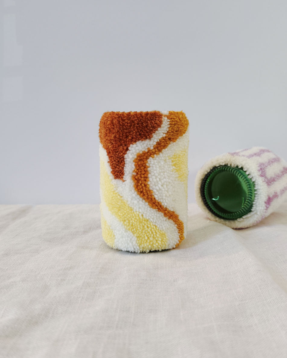 Vase abstrait orange et jaune