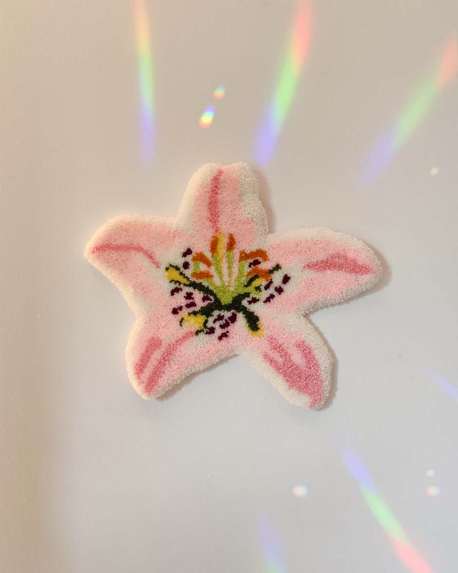 Décoration murale tuftée - Fleur de lys