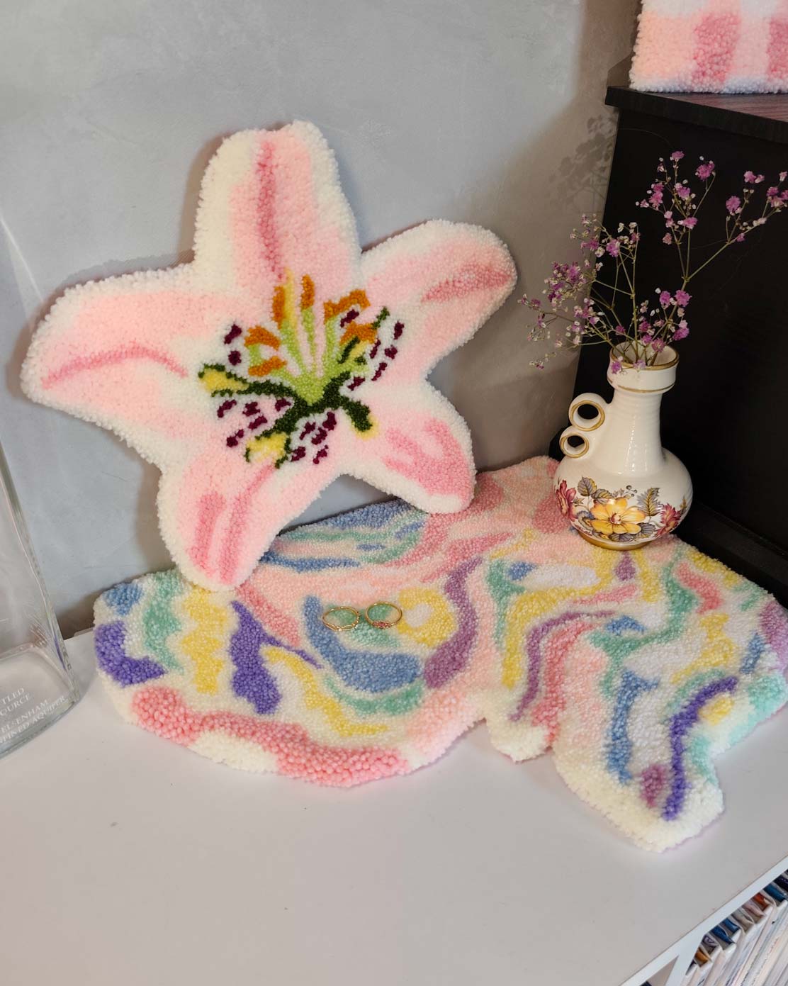 Décoration murale tuftée - Fleur de lys