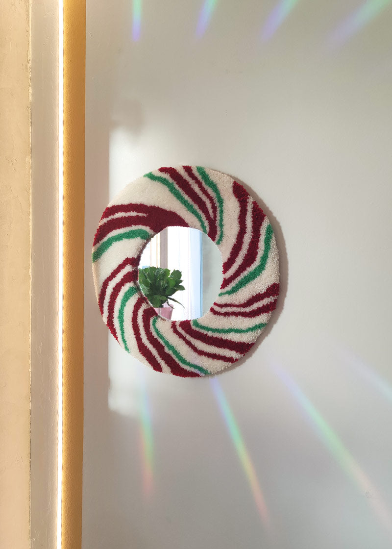 Grand miroir tufté - sucre d’orge