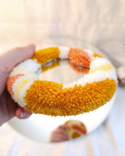 Miroir main tufté - abstrait