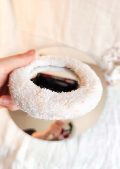 Miroir main tufté - cerises