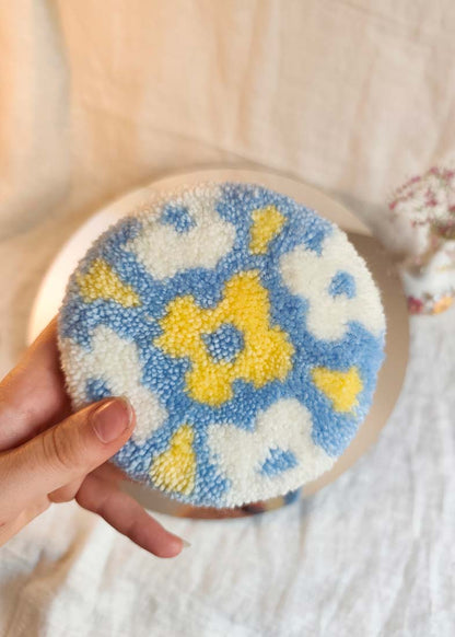 Miroir main tufté - granny square