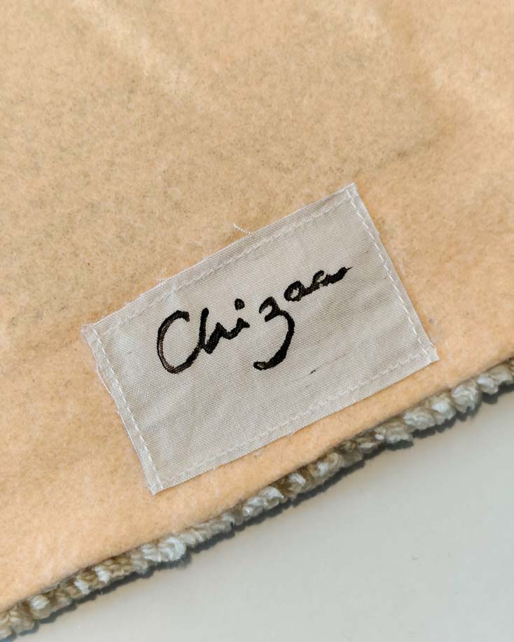 Miroir tufté - vichy beige