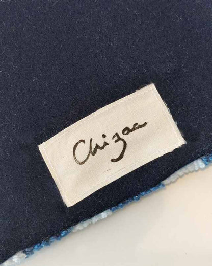 Miroir tufté - vichy bleu