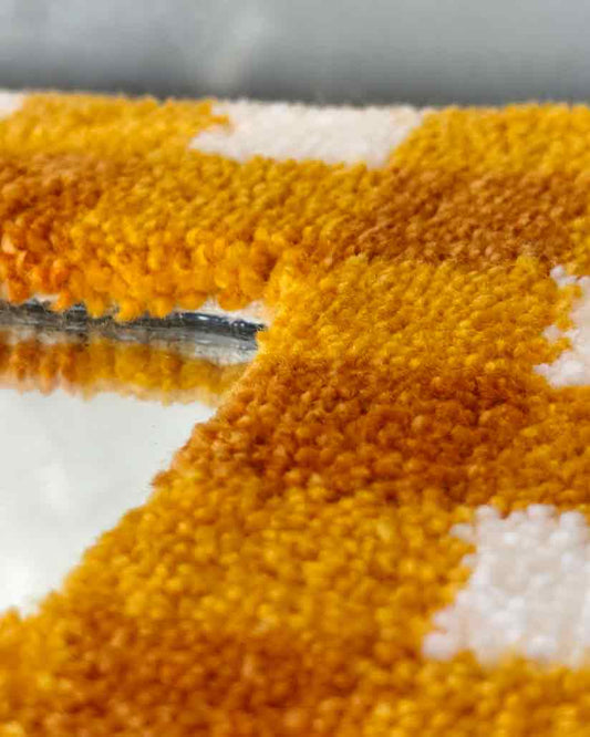 Miroir tufté - vichy orange