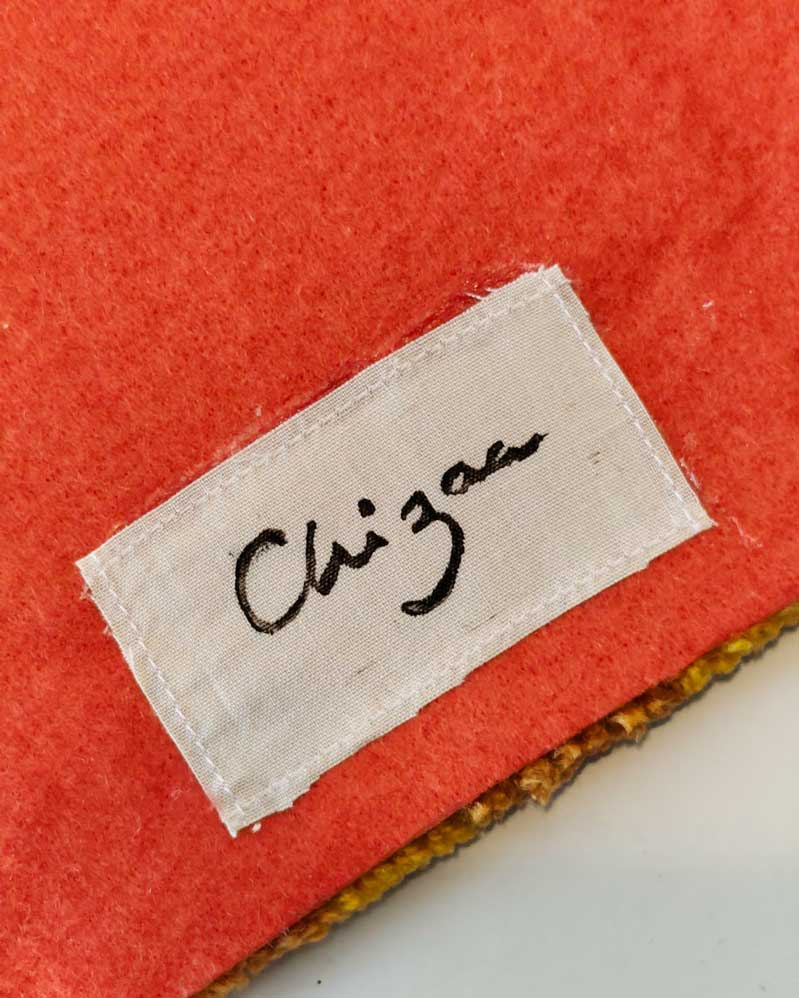 Miroir tufté - vichy orange