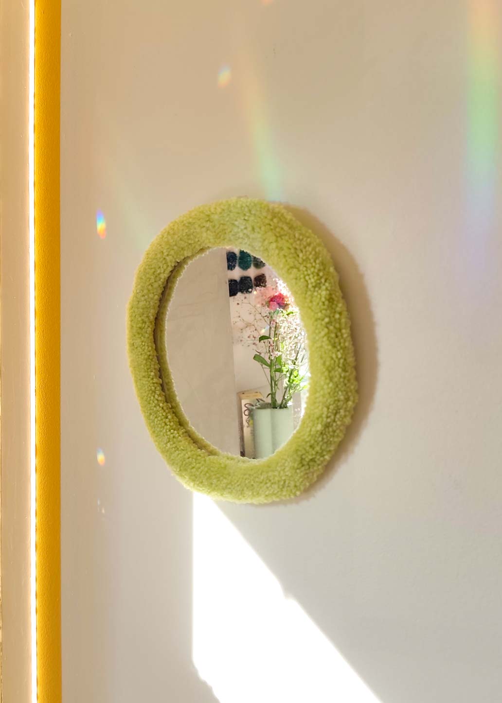 Miroir tufté - contour vert