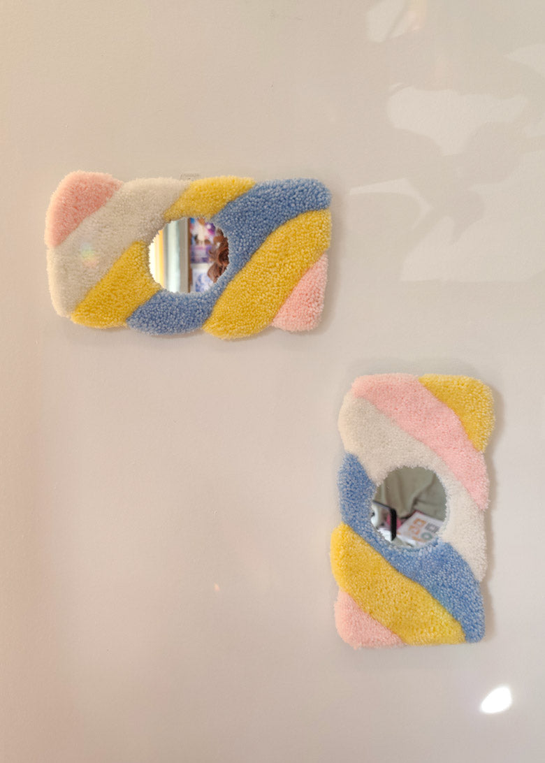 Miroir tufté guimauve - double position