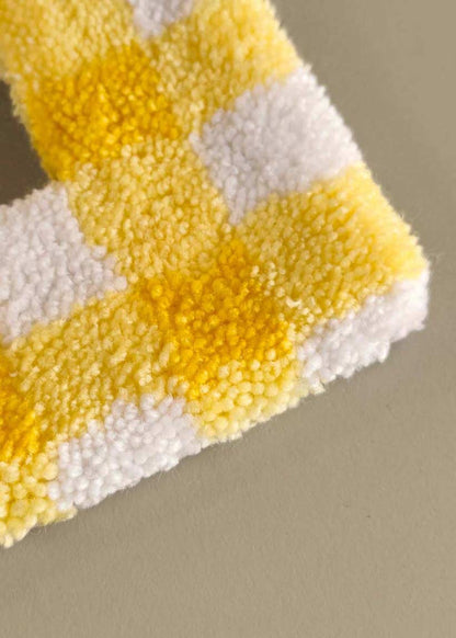 Miroir tufté - vichy jaune