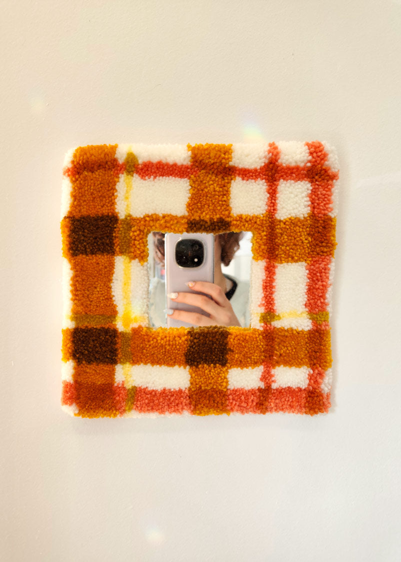 Miroir tufté - madras orange