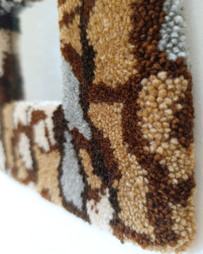 Miroir tufté - motif écorce