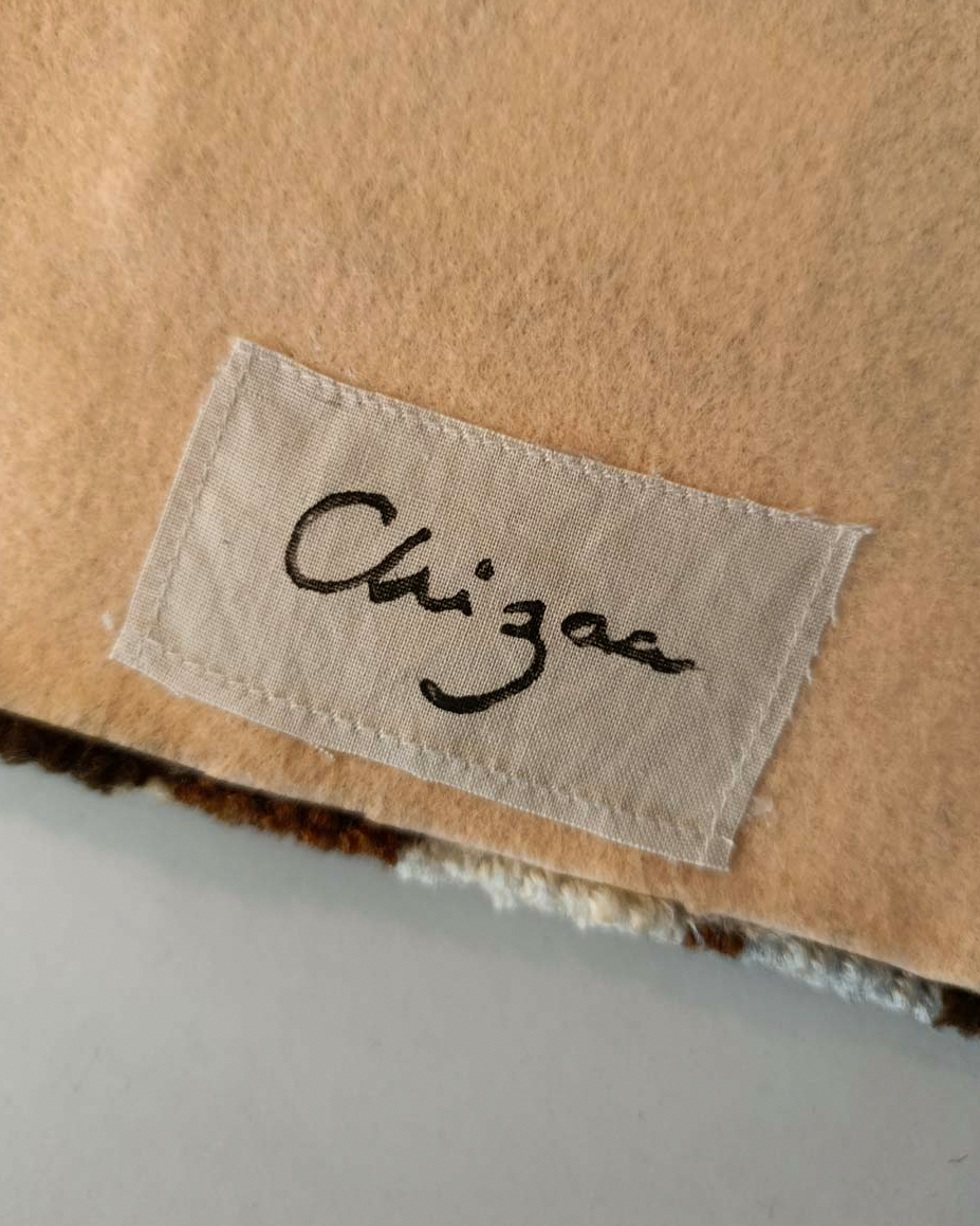 Miroir tufté - motif écorce