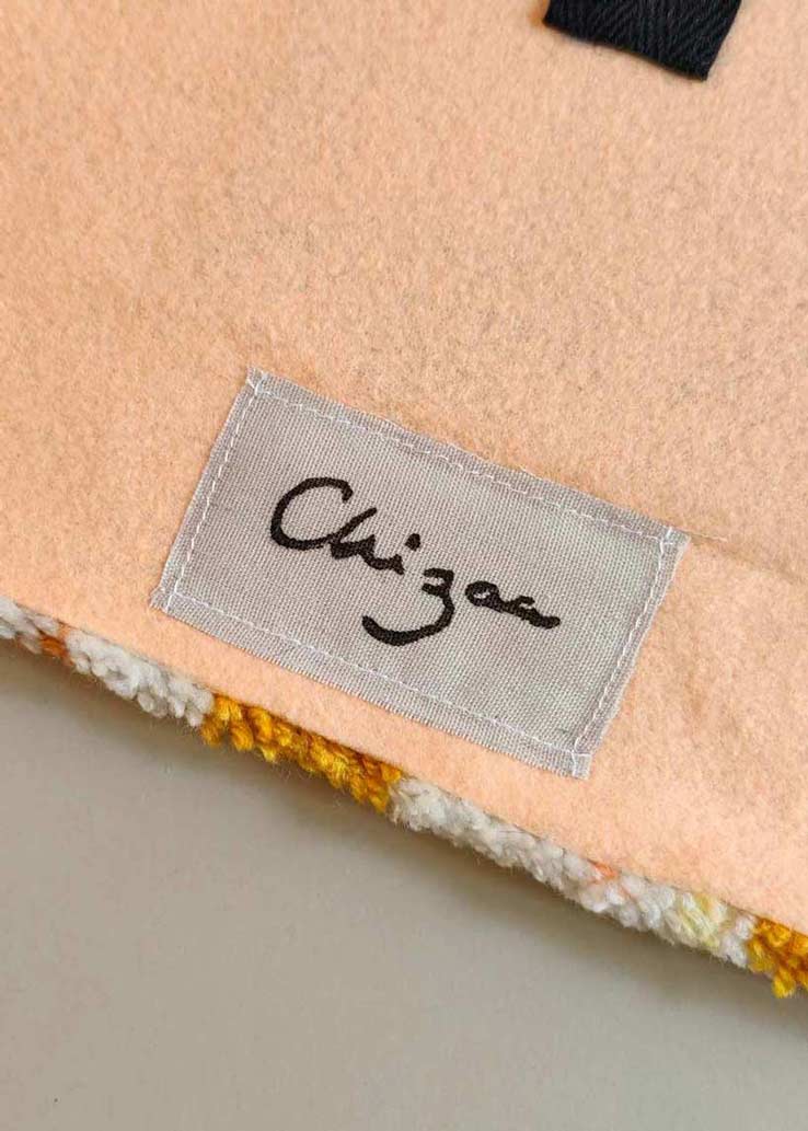 Miroir tufté - madras orange