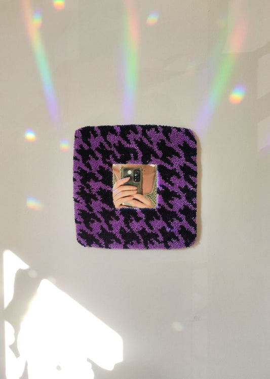 Miroir tufté - pied-de-poule violet