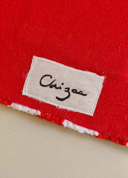 Miroir tufté - vichy rouge