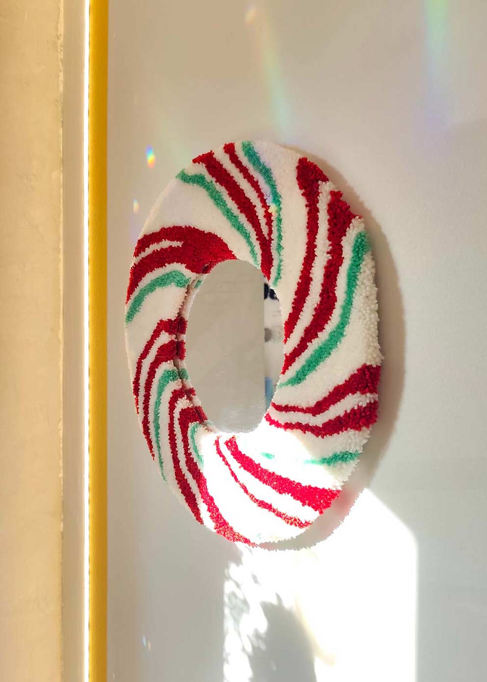 Grand miroir tufté - sucre d’orge