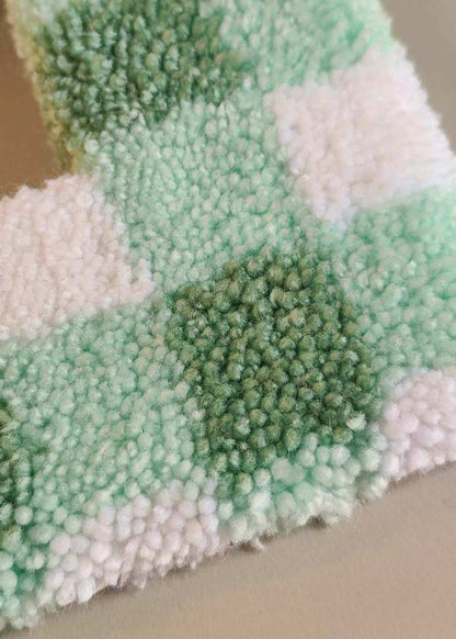 Miroir tufté - vichy turquoise