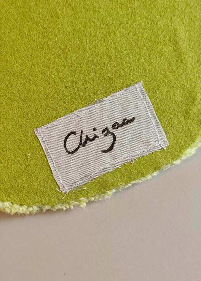 Miroir tufté - contour vert