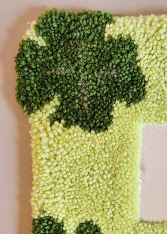 Miroir tufté - trèfles porte bonheur