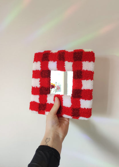 Miroir tufté - vichy rouge