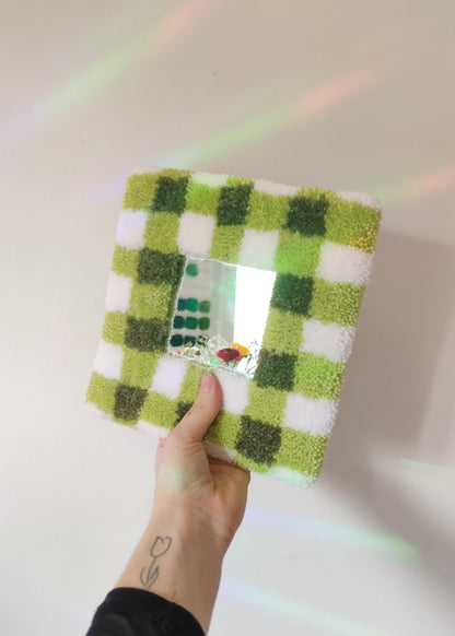 Miroir tufté - vichy vert