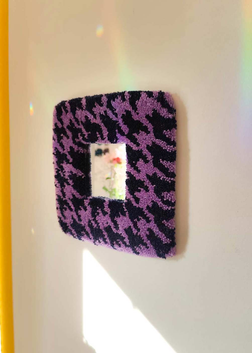 Miroir tufté - pied-de-poule violet