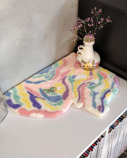 Petit tapis tufté - motif nacre