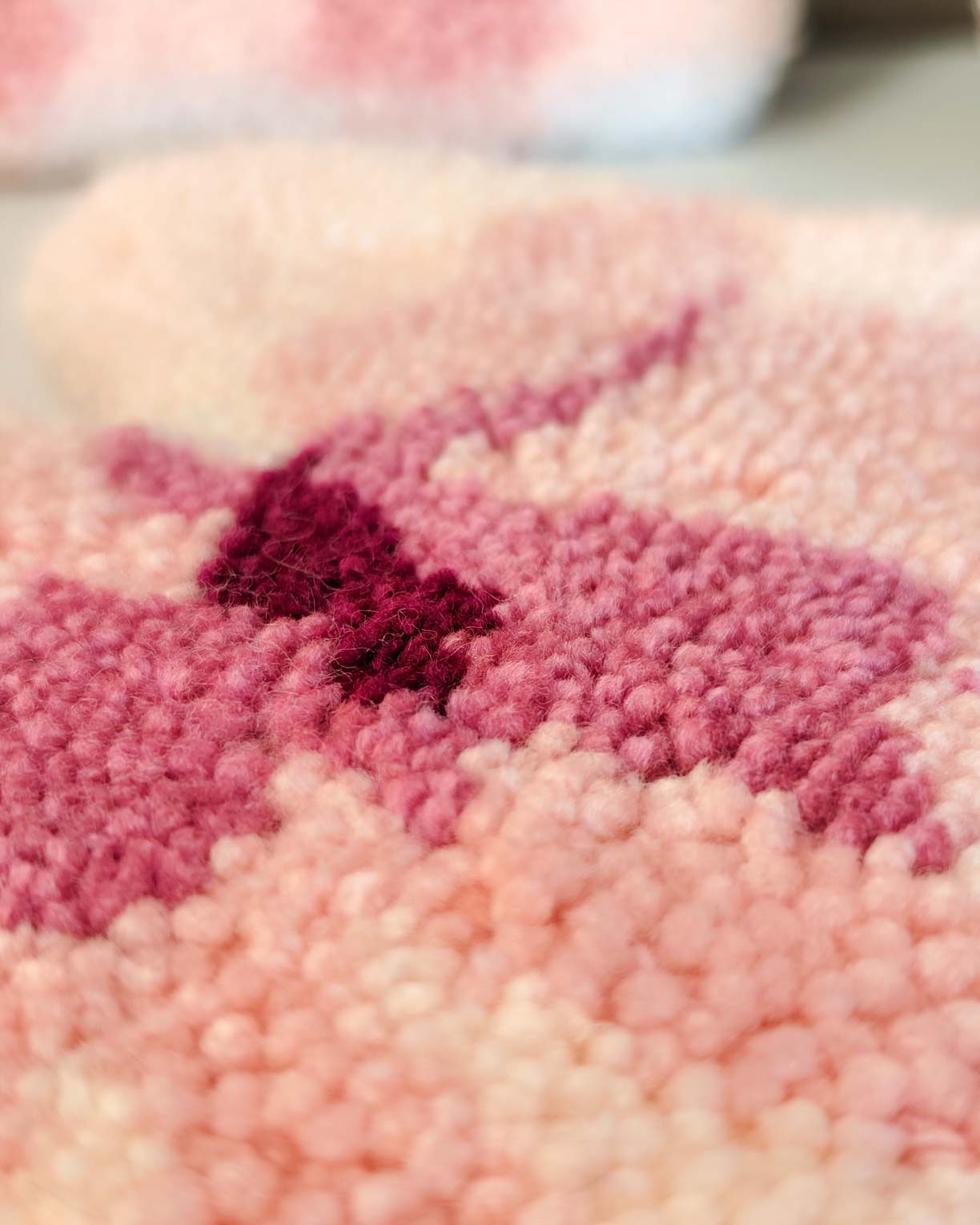 Décoration tuftée - motif fleur