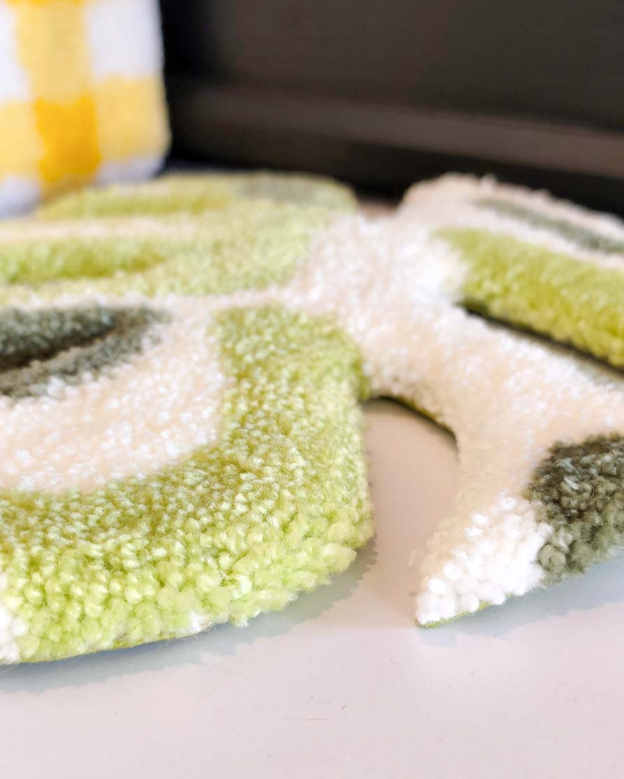 Décoration murale tuftée - Feuille calathéa