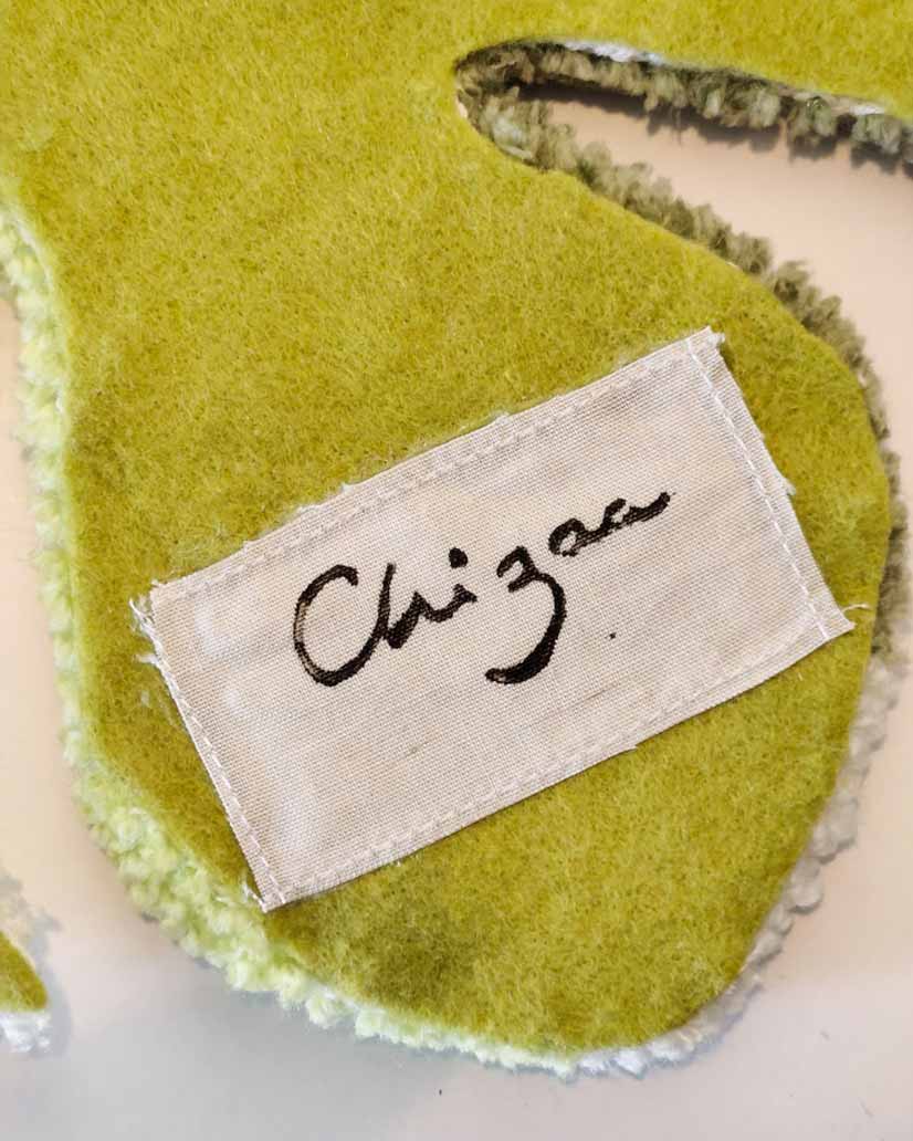 Décoration murale tuftée - Feuille calathéa