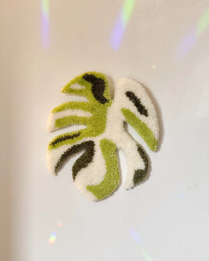 Décoration murale tuftée - Feuille calathéa