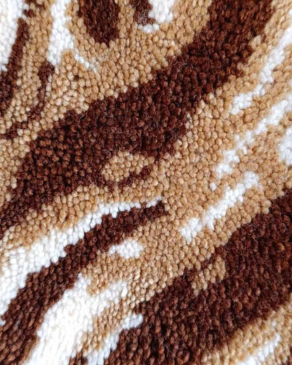 Petit tapis tufté - motif crème