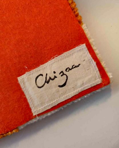 Petit tapis d’angle tufté - orange confite