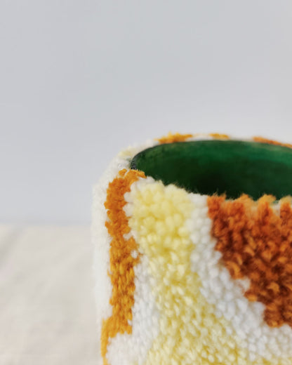 Vase abstrait orange et jaune