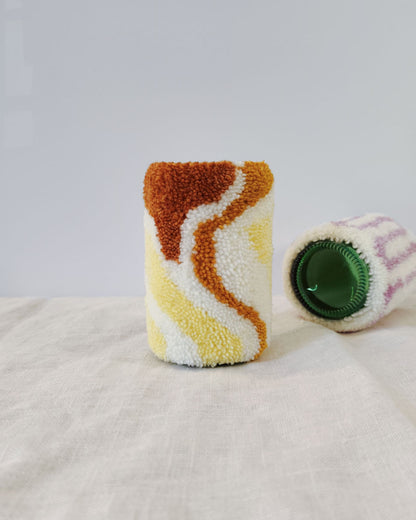 Vase abstrait orange et jaune